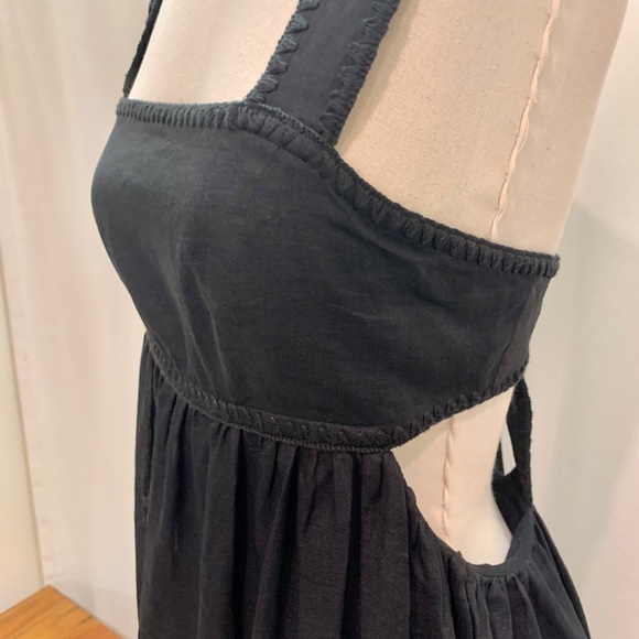 Crochet Trimmed Cutout Ramie Dress - Picture 8 of 9